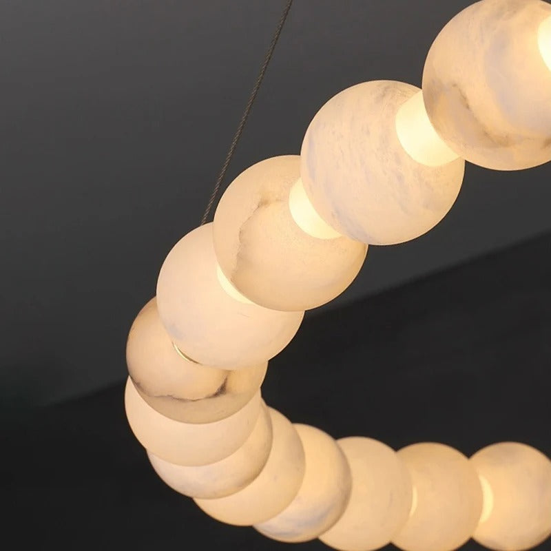 CAMI| French Marble Di-Pendant Chandelier