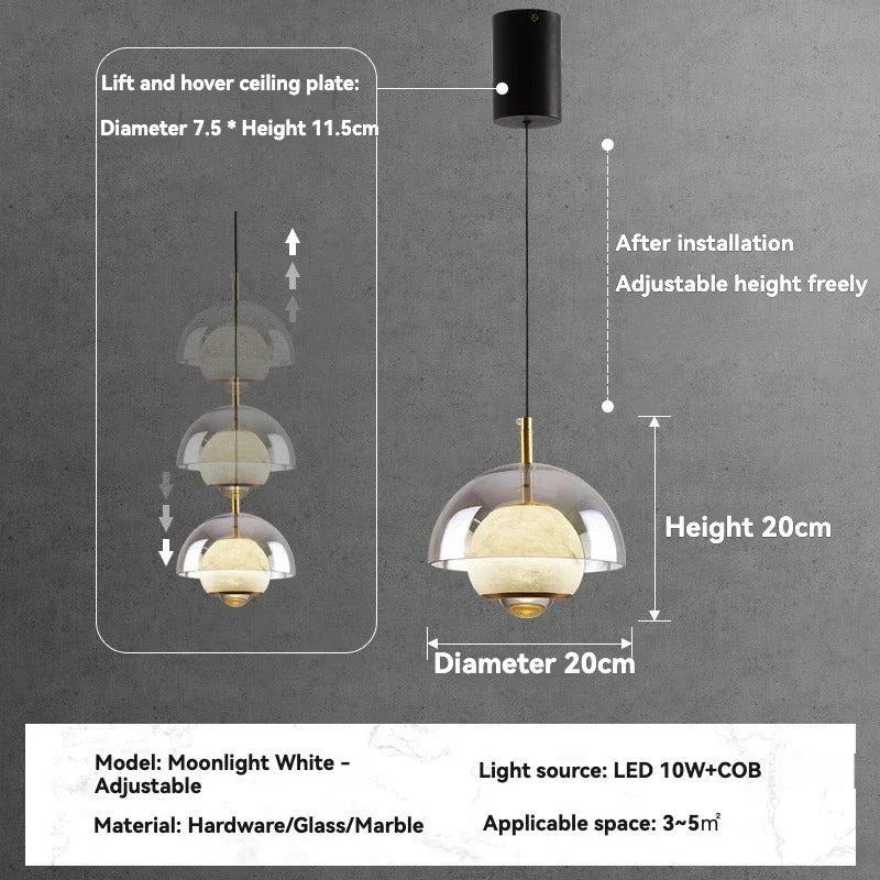 LUCIA| Italian Light Alabaster Pendant Light