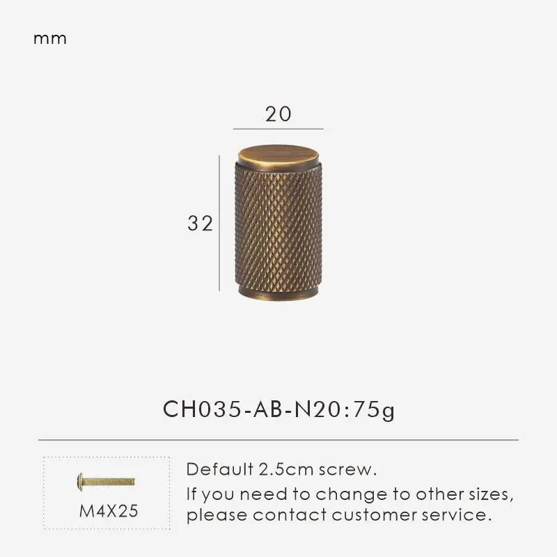 QUILL | Diamond-Knurl Cabinet Knob