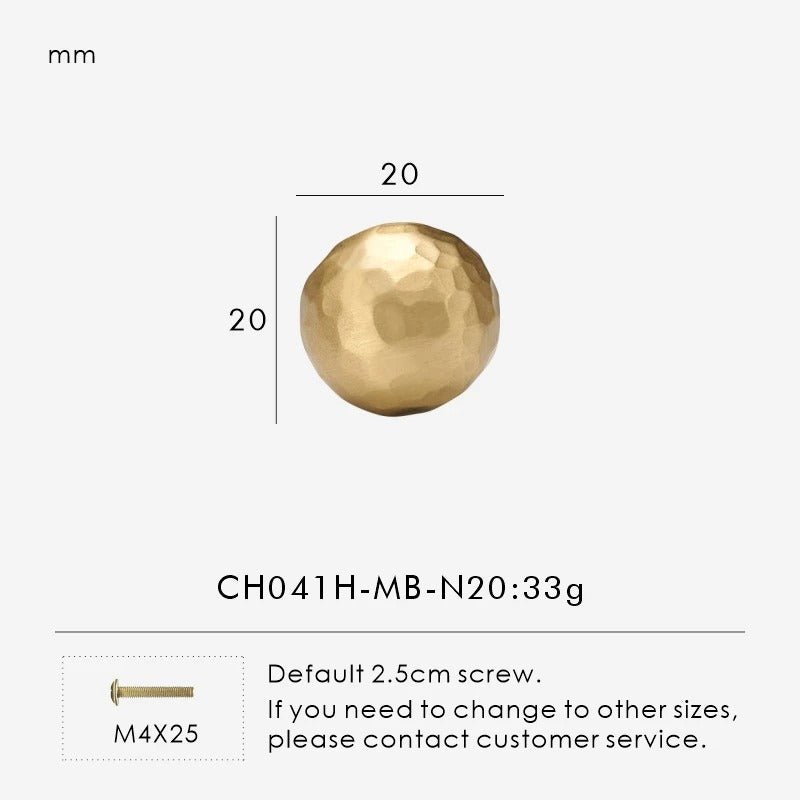 SIENA | Hammered Brass Knobs & Pulls