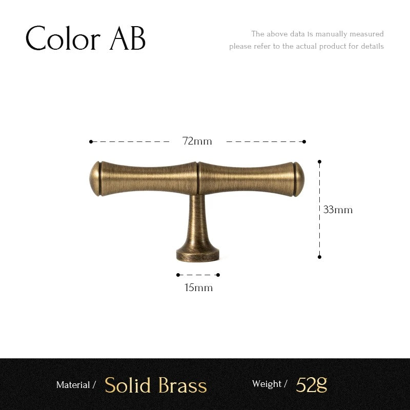 WYKE Natural Bamboo T-Bar Cabinet Handle | Atelier De Luxe – ADL