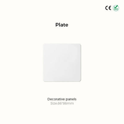 HARLOW white 4-gang switch plate for open-plan or multi-room lighting systems