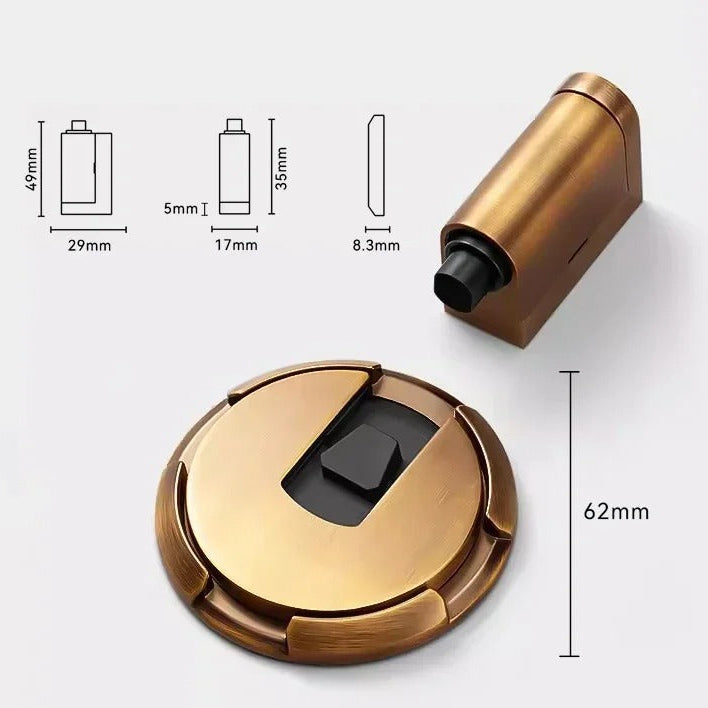 TREVISO automatic door stopper installed on interior door in modern residential setting