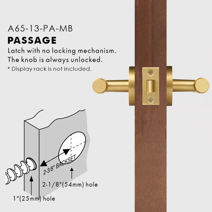 SIENA | Hammered Brass Door Handle Set