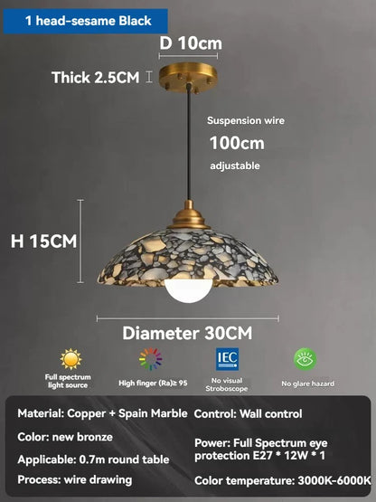ADRIENNE| Marble Pendant Light