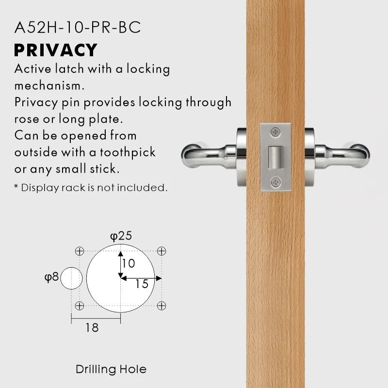Detail of chrome door handle finish and ergonomic lever shape