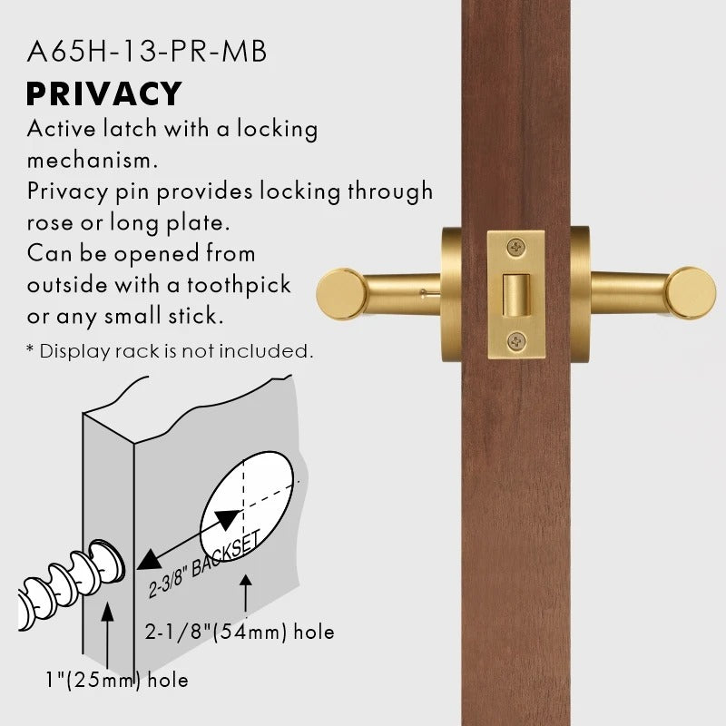 SIENA | Hammered Brass Door Handle Set