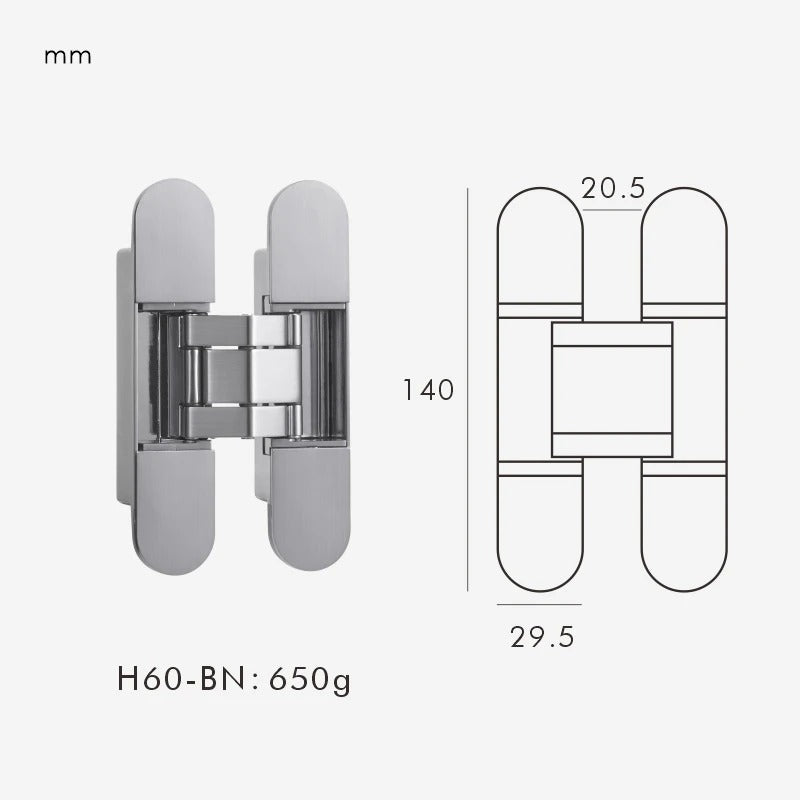 Invisible Concealed Door Hinge
