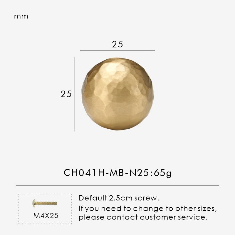 SIENA | Hammered Brass Knobs & Pulls