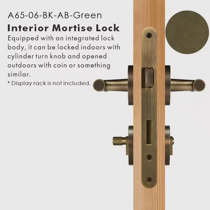 GENEVIVE | Real Leather & Brass Door Lever Handle Set