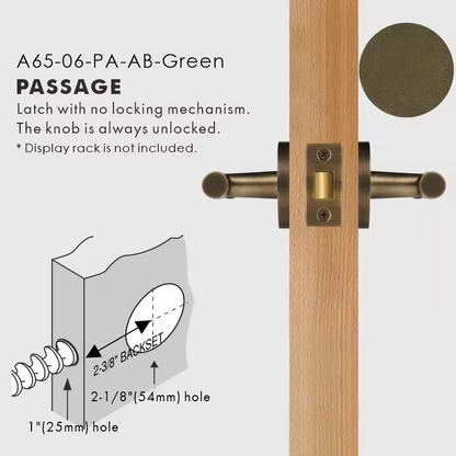 GENEVIVE | Real Leather & Brass Door Lever Handle Set