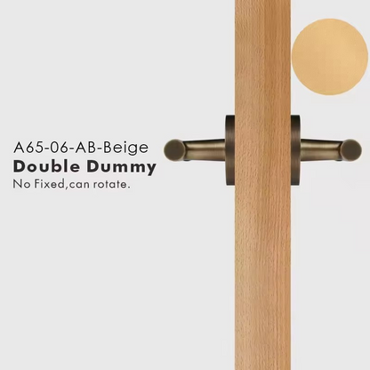 GENEVIVE | Real Leather & Brass Door Lever Handle Set
