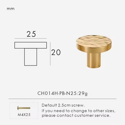 STRATFORD | Solid Brass Hammered Handle