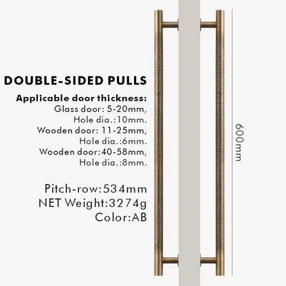 ELLSWORTH | Brass Hammered Pull Bar