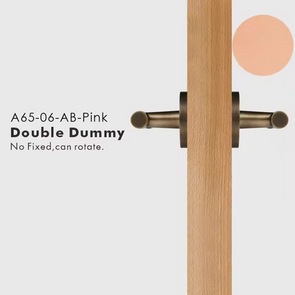 GENEVIVE | Real Leather & Brass Door Lever Handle Set