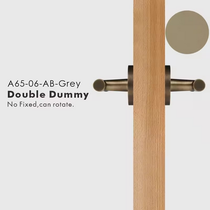 GENEVIVE | Real Leather & Brass Door Lever Handle Set