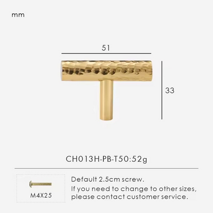 STRATFORD | Solid Brass Hammered Handle