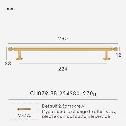 AVON | French Luxury Solid Brass Pull Bar