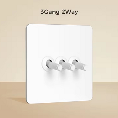 ELIOTT | White Carved Lever Toggle Switch